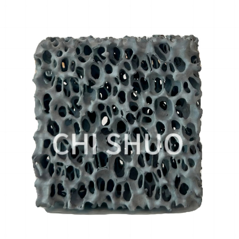 0.01mm Metal Filtration Sicilian Ceramic Foam Filter 30mm Customized Grey